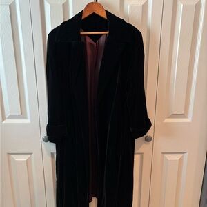 Elegant Black Velvet Coat